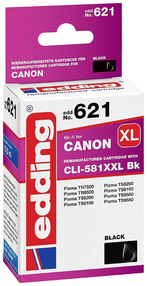 Запасні чорнила Edding Canon CLI-581BK XXL чорний EDD-621 18-621
