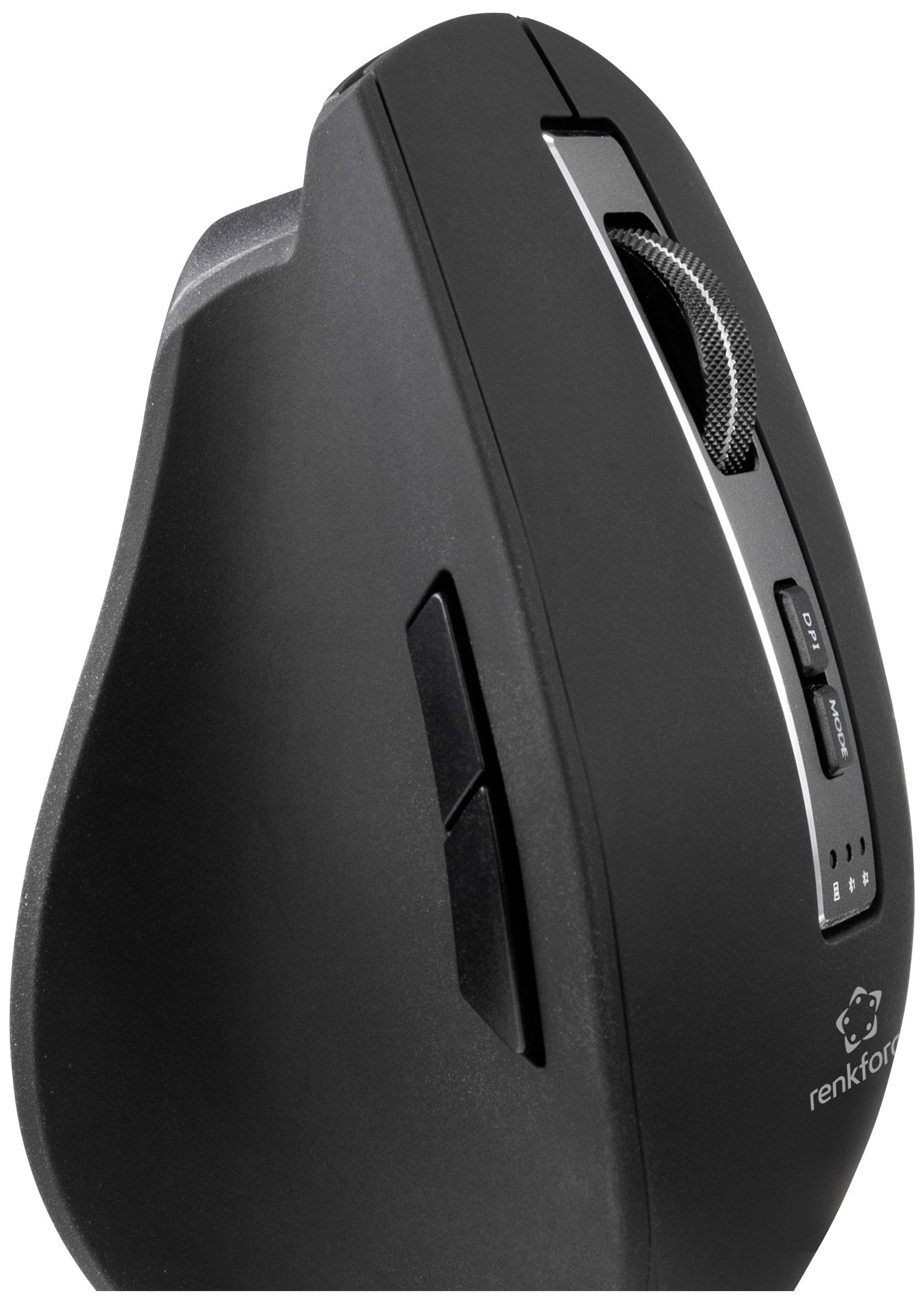 Бездротова ергономічна миша Renkforce RF-WM-300 з роздільною здатністю 2400 dpi та Bluetooth®