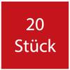 Na białym, wzorzystym tle widnieje czarnym drukiem napis '20 sztuk'.