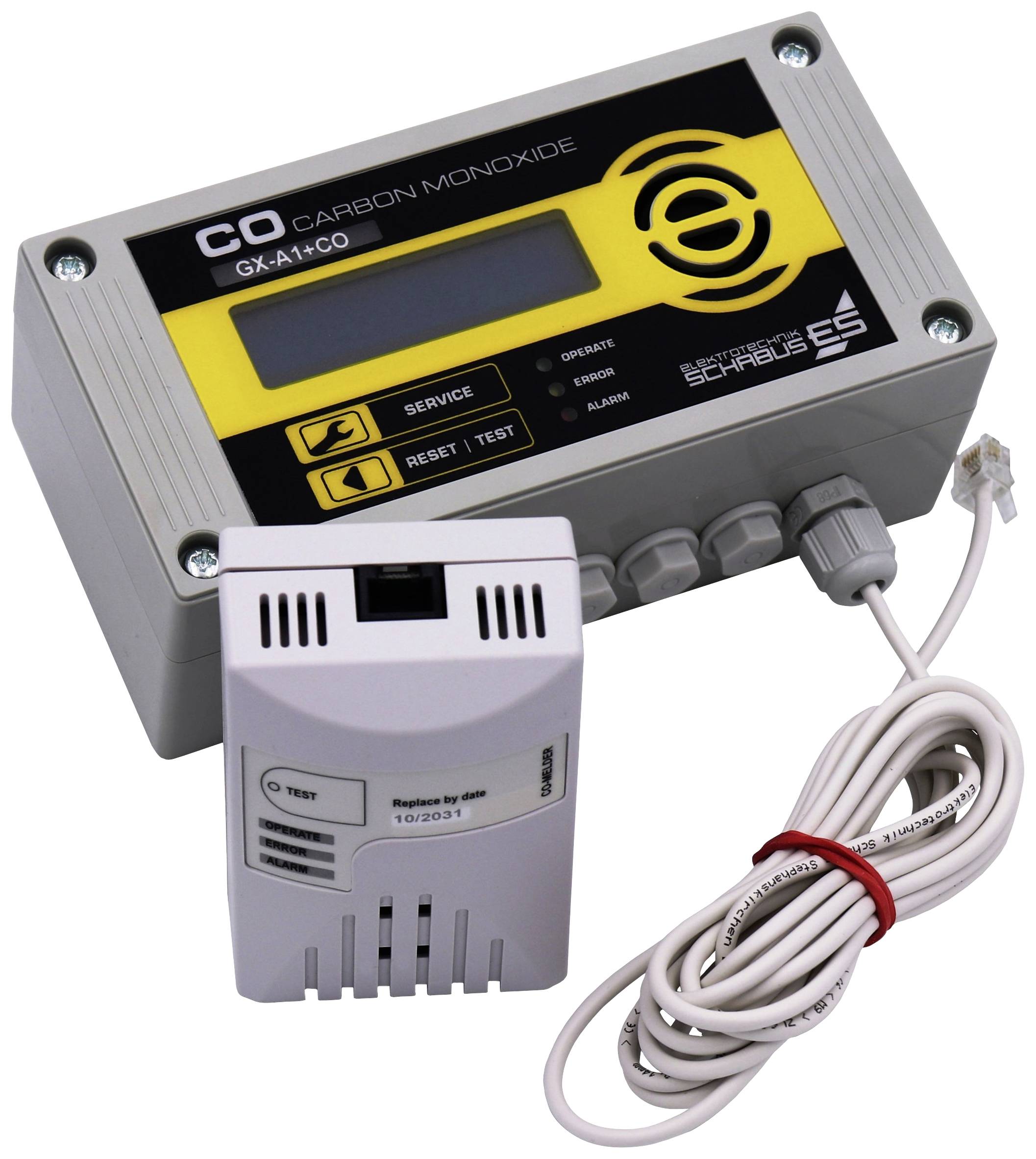 Детектор чадного газу Schabus GX-A1+CO із зовнішнім датчиком від електричної мережі. Виявлення чадного газу.