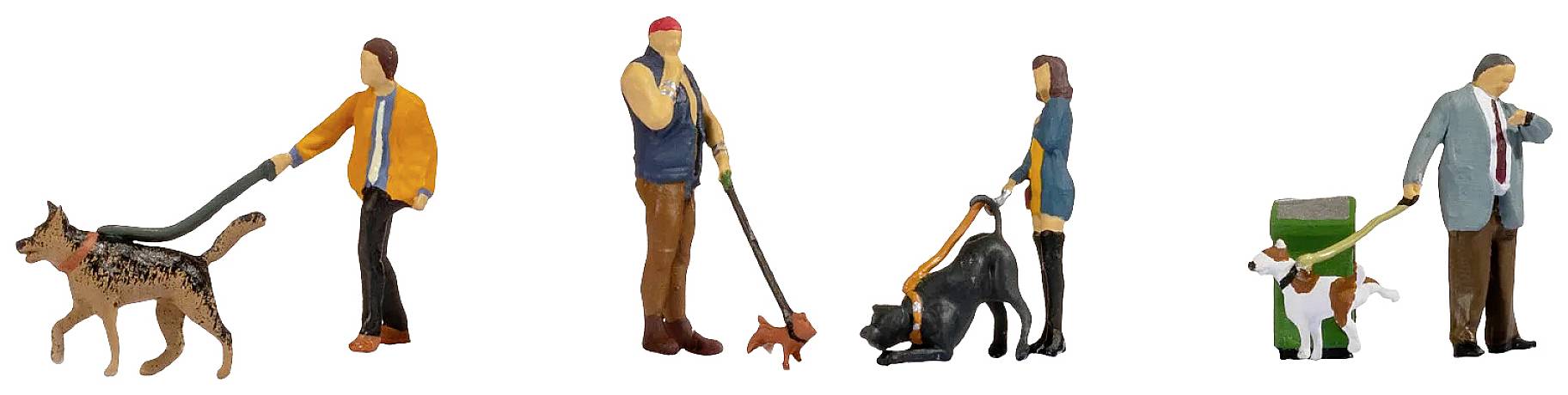 NOCH H0 люди з собаками намальовані