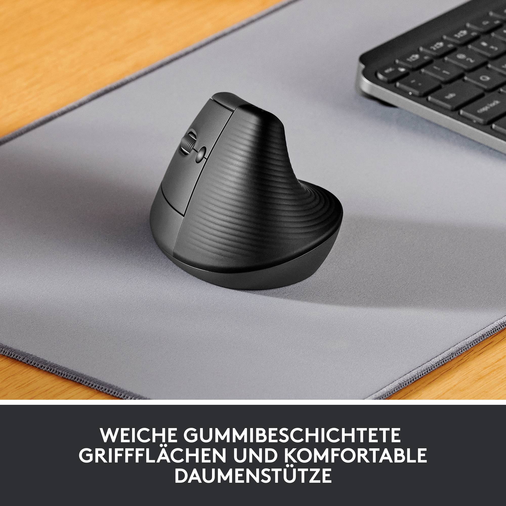 Бездротова миша Logitech Lift Left Vertical Ergonomic Mouse з підйомником 4000 dpi та Bluetooth®
