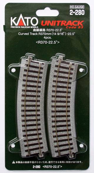 Рейка H0 Kato Unitrack 2-280 - арка, 4 шт.