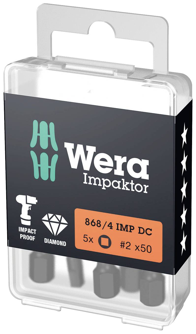 Квадратна біта Wera 868/4IMP DC DIN3126-D6,3/ISO1173 05057671001 F 6,3 5 шт.