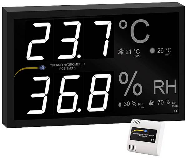 Miernik do zabudowy PCE Instruments PCE-EMD 5 PCE-EMD 5-DAkkS 0 do 50 °C