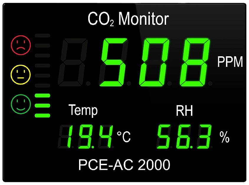 Вимірювач CO2 PCE Instruments температури, вологості, CO2
