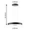 Lampa wisząca z dwoma pierścieniami: górny pierścień o średnicy 200 mm, dolny pierścień o średnicy 400 mm, regulowana wysokość 30-150 cm.