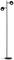 Lampa stojąca z dwoma regulowanymi, okrągłymi kloszami osadzonymi na smukłym, czarnym metalowym słupie. Minimalistyczny design do nowoczesnych wnętrz.