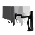 Ergotron TRACE™ Podwójny uchwyt monitora w kolorze czarnym - Uchwyt na biurko monitora