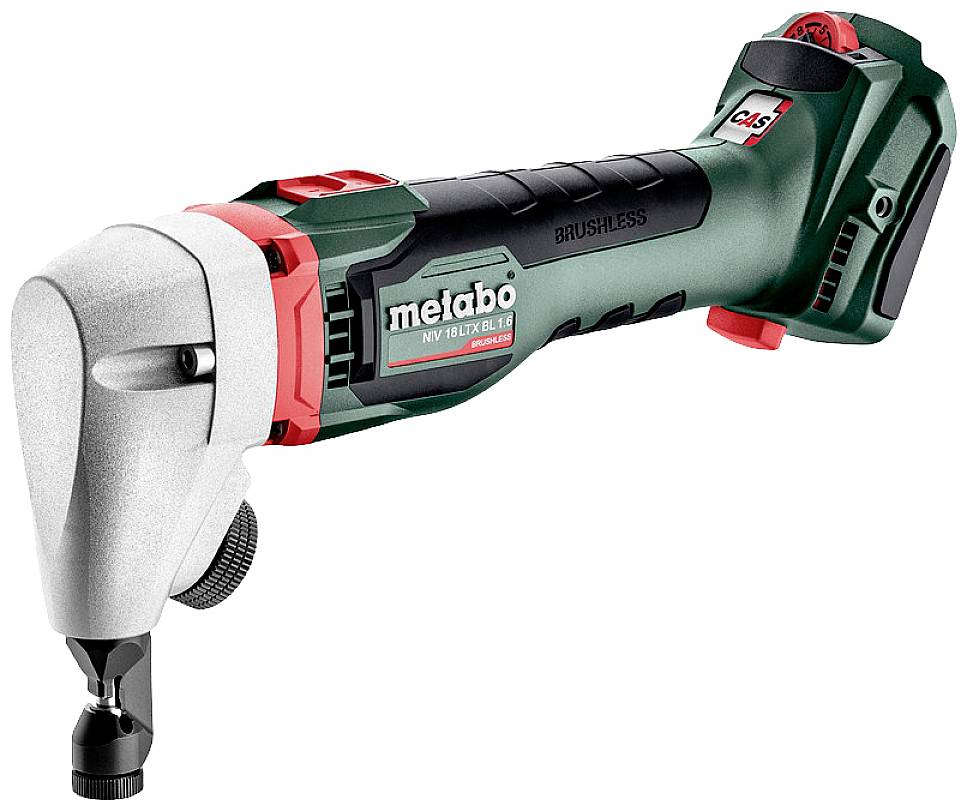 Ножиці для листового металу Metabo NIV 18 LTX BL 1.6 601614850 без акумулятора, без зарядного пристрою. Напруга акумулятора 18 В.