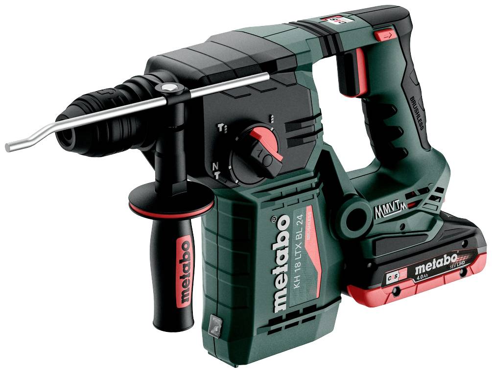 Багатофункціональний перфоратор Metabo KH 18 LTX BL 24 SDS-Plus, акумуляторний 18 В 4,0 Аг