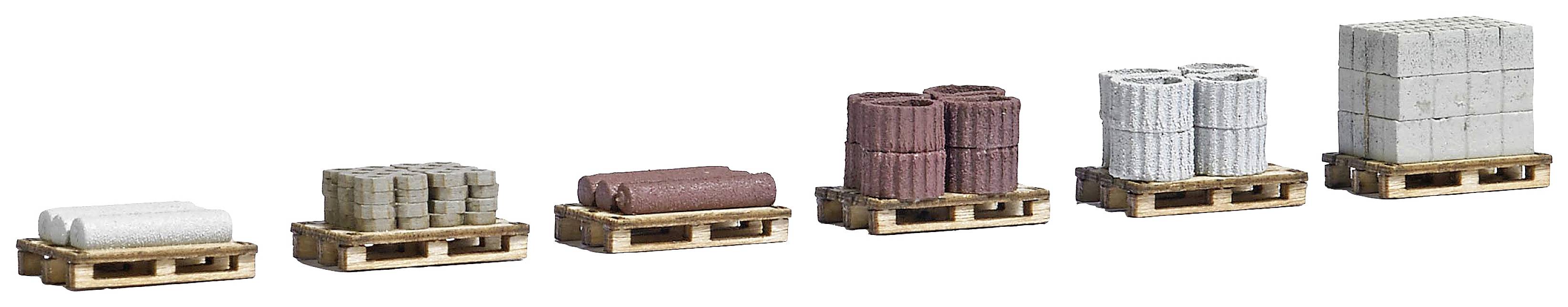 Busch 1813 H0 6 піддонів будівельних матеріалів Монтажний комплект