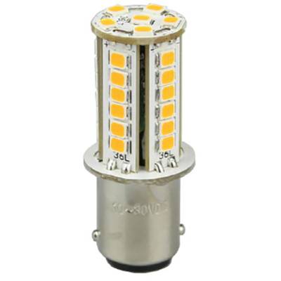 Lampa LED z cylindryczną podstawą i wieloma żółtawymi elementami świecącymi przeznaczona do szerokopłaszczyznowego oświetlenia.
