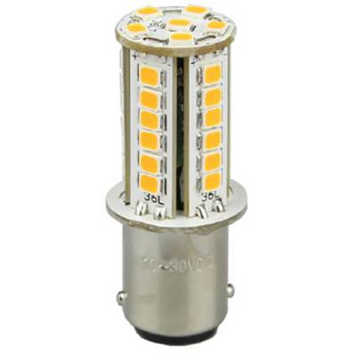 Wielowarstwowa lampa LED z licznymi małymi, jasnymi diodami na okrągłej, srebrnej podstawie. Odpowiednia do oświetlenia wysokonapięciowego.