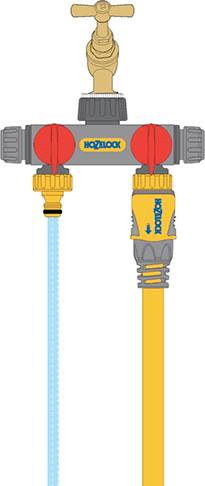 Подвійний розгалужувач Hozelock 2252 0000 12 - 15 мм (1/2 дюйма) Ø