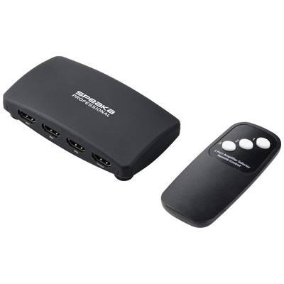 SpeaKa Professional SP-HDS-200 3 Porty Przełącznik HDMI z pilotem zdalnego sterowania UHD 8K @ 60 Hz, UHD 4K @ 120 Hz-0