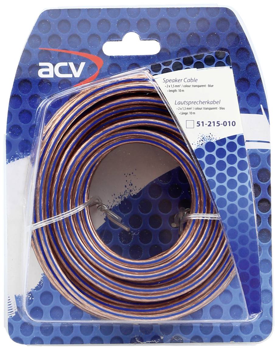Комплект кабелів для автомобільних Hi-Fi динаміків ACV 2 x 1,50 мм² 10 м