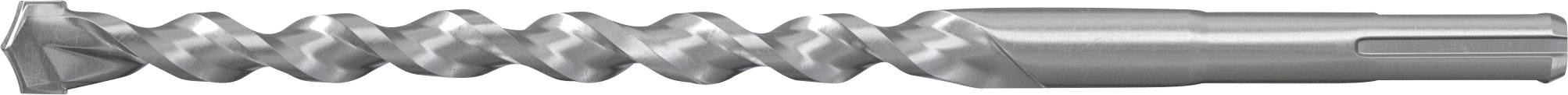 Metalowy spiral do wiercenia, pokazany poziomo na białym tle.
