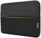 Czarna torba na laptopa z żółtym zamkiem błyskawicznym i logo 'Targus'. Nadaje się do ochrony i transportu laptopa.