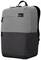 Szary i czarny plecak na laptopa z uchwytem i zamkami błyskawicznymi, odpowiedni do codziennego użytku oraz podróży.