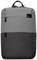 Szary i czarny plecak z dwoma komorami i zamkami błyskawicznymi, idealny do codziennego użytku i podróży.