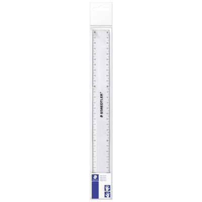 Linijka 'Schneider', 30 cm, przezroczysta, z podziałką centymetrową i milimetrową.