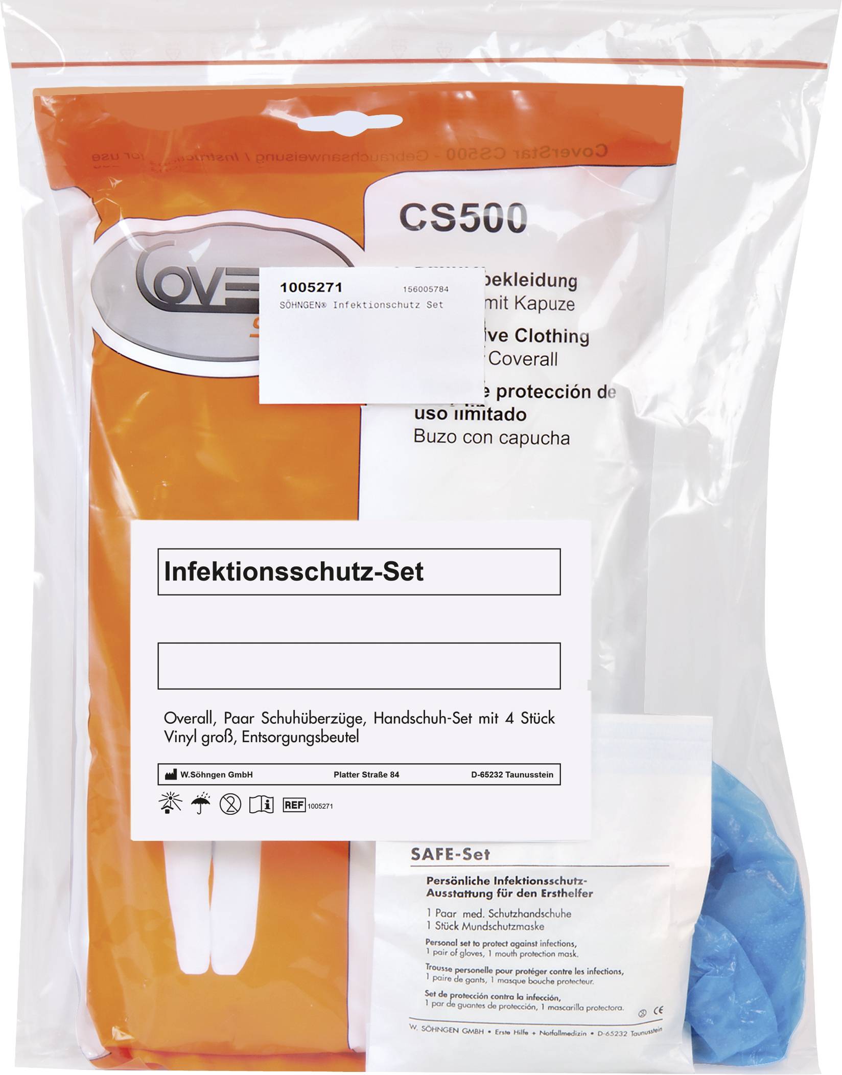 Захисний костюм Söhngen 1005271 Розмір одягу: Універсальний білий