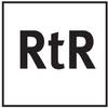 Logo z literami 'RtR' w kolorze białym na czarnym tle.