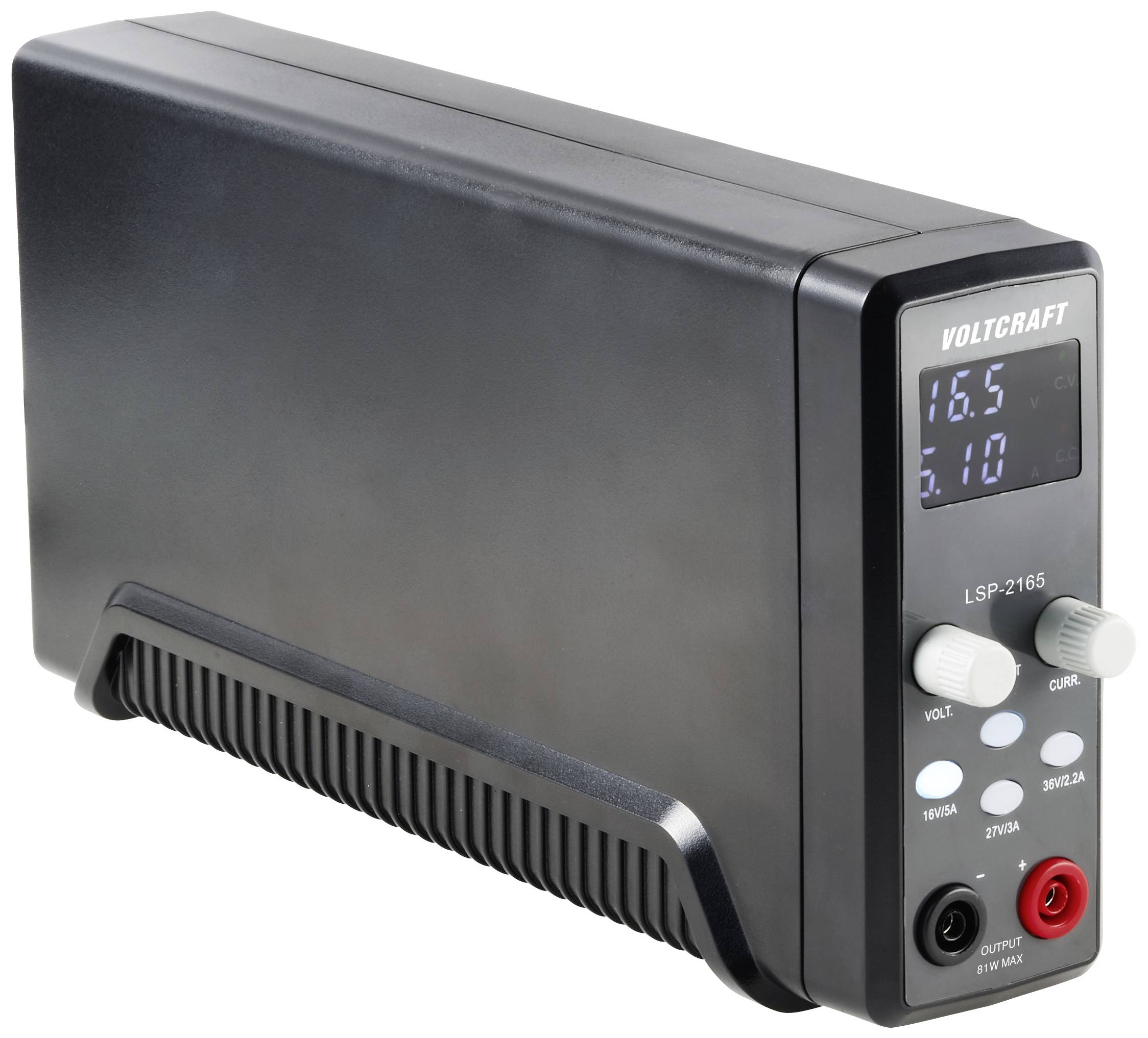 VOLTCRAFT LSP-2165 Регульований лабораторний блок живлення 0 - 36 В/DC 0 - 5 A 81 Вт Тонкий корпус Кількість виходів 1 x