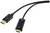 Kabel z złączami DisplayPort i HDMI, odpowiednie do podłączenia komputerów z monitorami lub telewizorami.