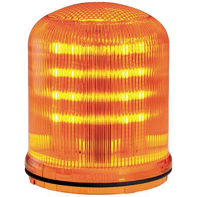 Świecąca pomarańczowa lampa ostrzegawcza, która emituje sygnały, często stosowana w pojazdach lub sytuacjach awaryjnych.