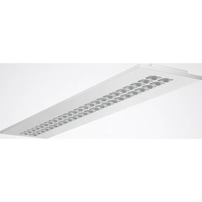 Nowoczesna lampa sufitowa z wzorem kratowym, która równomiernie rozsiewa światło.
