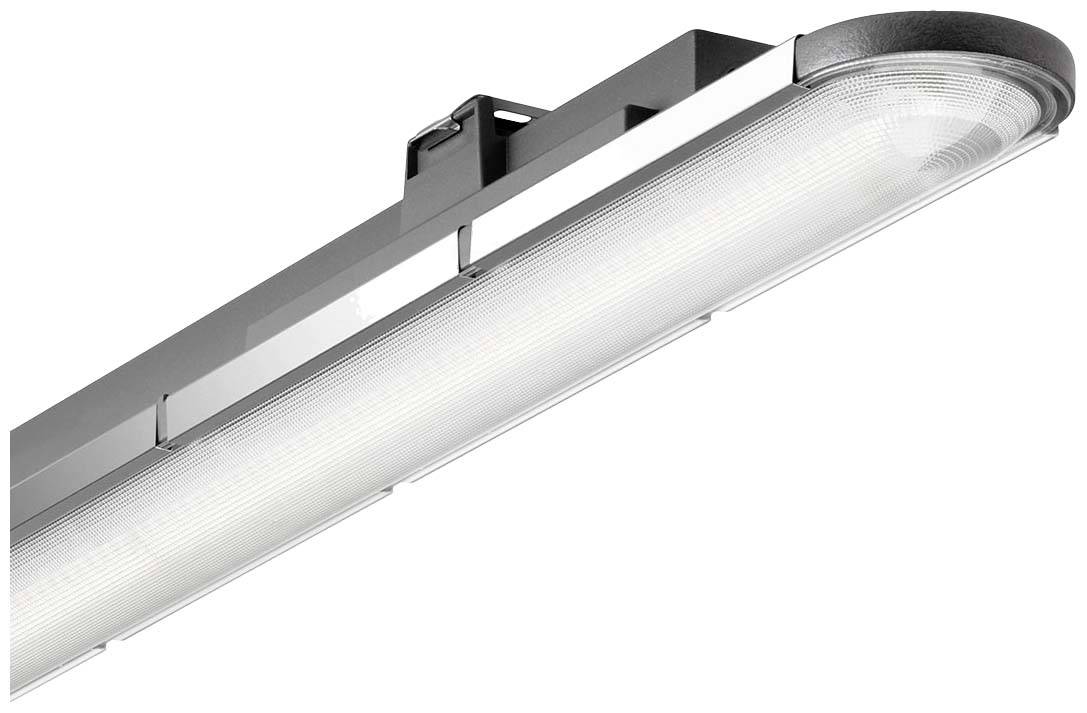 Lampa przemysłowa w nowoczesnym designie z podłużnym panelem LED, odpowiednia do oświetlenia komercyjnego w środowiskach pracy.