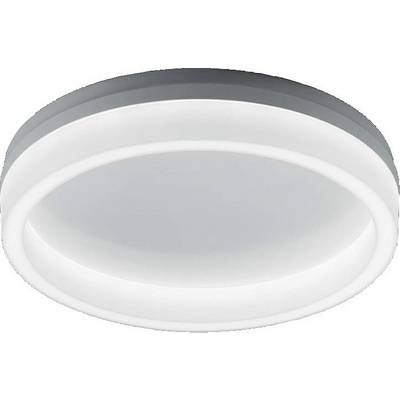 Okrągła lampa sufitowa LED z białą ramką i rozpraszającą osłoną świetlną, idealna do nowoczesnych wnętrz.