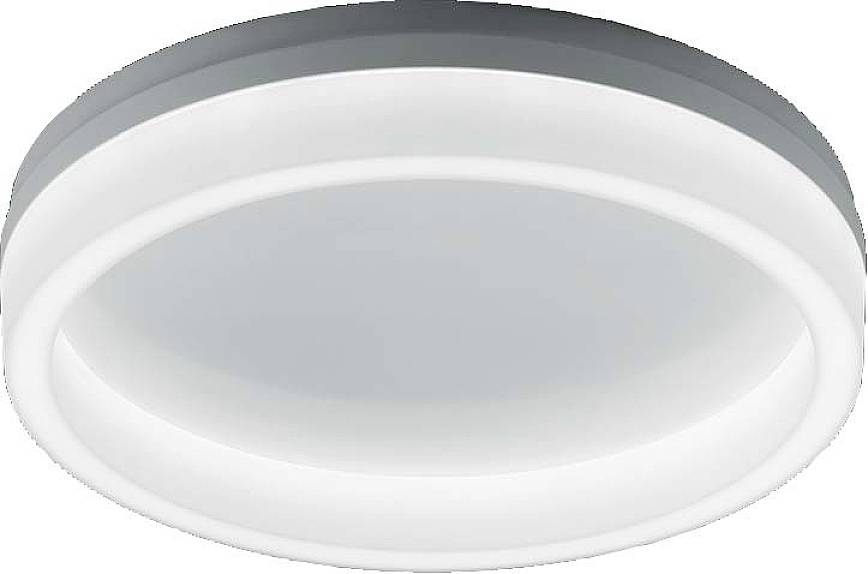 Okrągła lampa sufitowa LED z białą ramą i rozproszonym światłem. Idealna do nowoczesnych wnętrz, zapewnia równomierne oświetlenie.