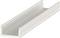 Biała, prostokątna szyna prowadząca z tworzywa sztucznego o profilu kształtu litery L. Stosowana do prowadzenia kabli lub jako element prowadzący.