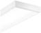 Prostokątna biała lampa sufitowa o minimalistycznym designie, idealna do biur lub przestrzeni mieszkalnych, zapewniająca równomierne rozproszenie światła.