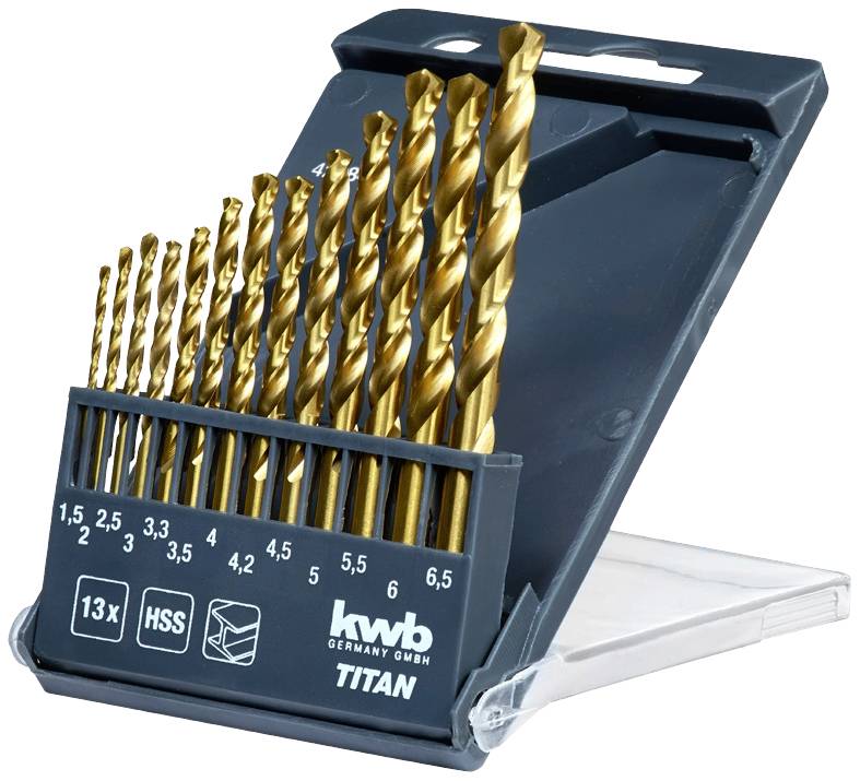 Набір спіральних свердел по металу kwb 429844 13 шт.