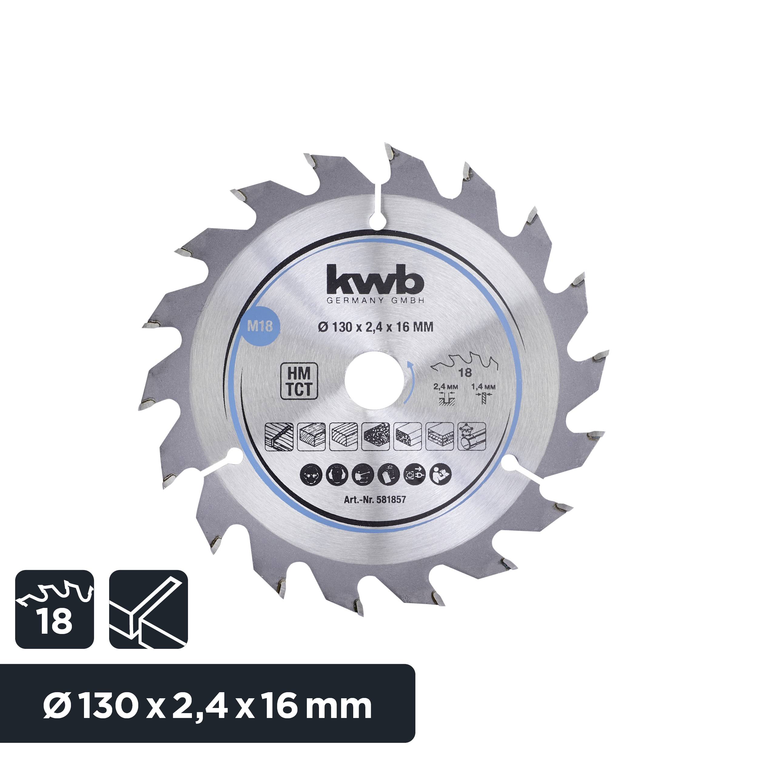 Твердосплавний відрізний диск kwb 130 x 16 мм 1 шт.
