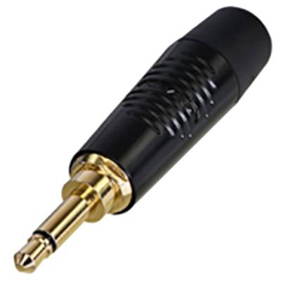 Pojedynczy złoty wtyk jack 6,3 mm z czarną obudową, typowo stosowany w połączeniach audio.
