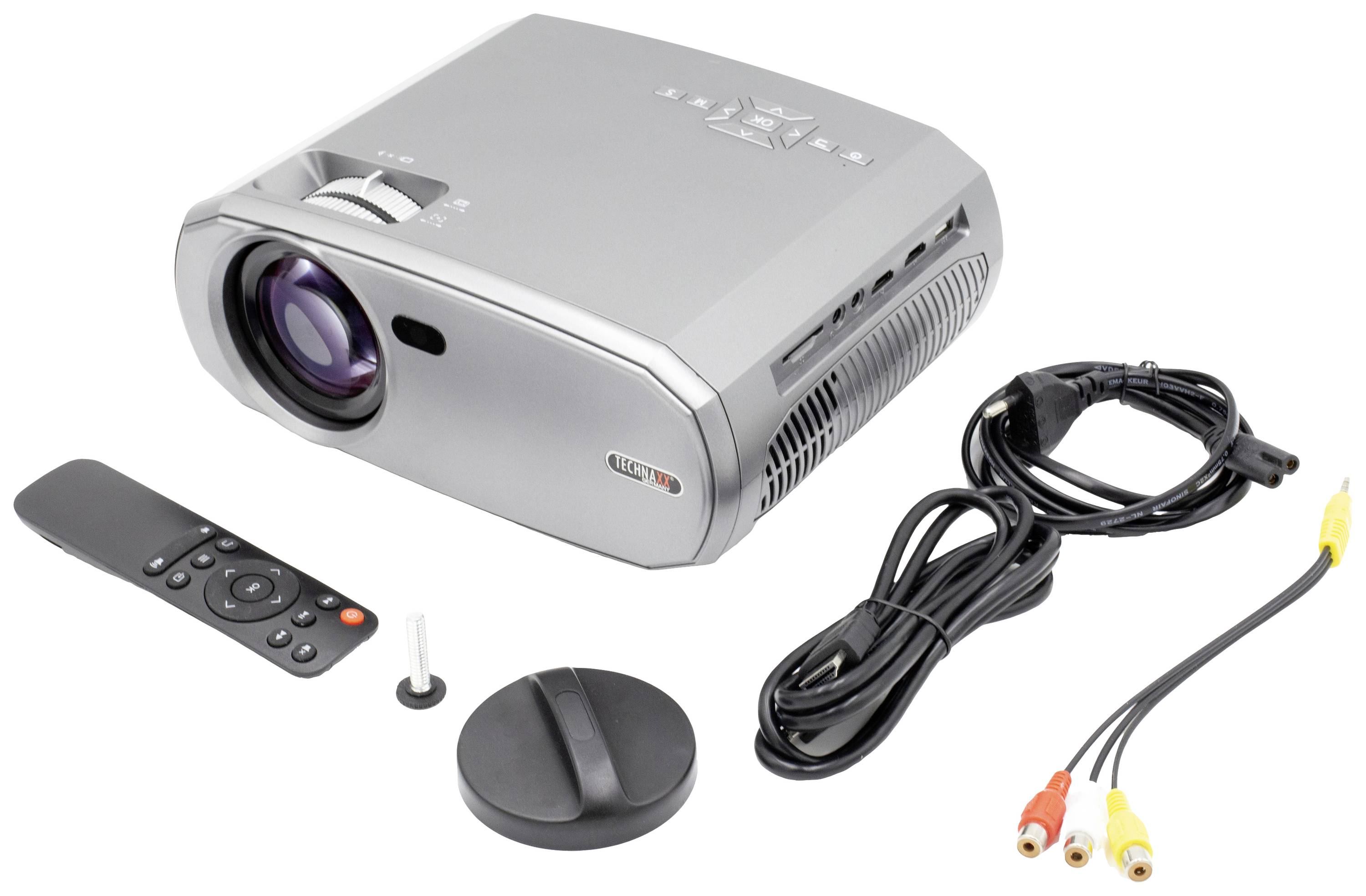 РК-проектор Technaxx TX-177, 1500 ANSI люмен, 1920 x 1080, Full HD, 2 входи VGA, Full HD, вбудований динамік, міні-проектор, з пул