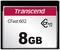 Karta pamięci 'Transcend CFast 602' o pojemności 8 GB, kompatybilna z urządzeniami CFast 2.0.