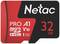 Karta microSDHC Netac 32 GB, Pro A1, V10, U1.