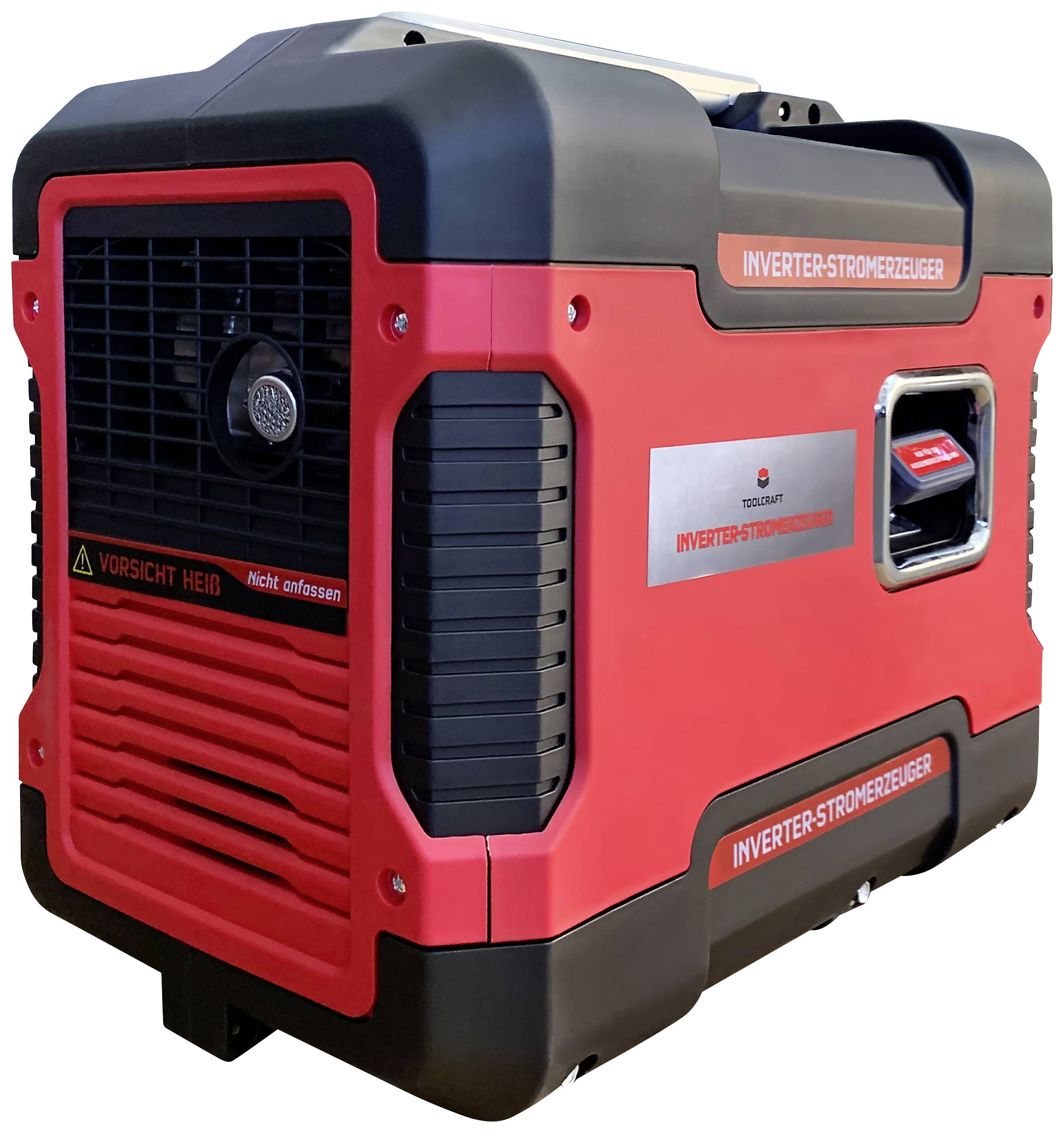 Чотиритактний інверторний генератор TOOLCRAFT 230 В/змінного струму, 12 В/постійного струму 21,5 кг 1700 Вт