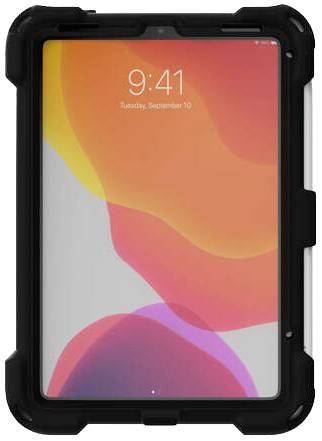 Tablet z czarną obudową ochronną, na którym wyświetlacz w żywych kolorach pokazuje godzinę '9:41' oraz datę 'Wtorek, 10 września'.