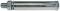 Metalowy cylinder hydrauliczny z gwintami na obu końcach, prawdopodobnie element składowy maszyny.