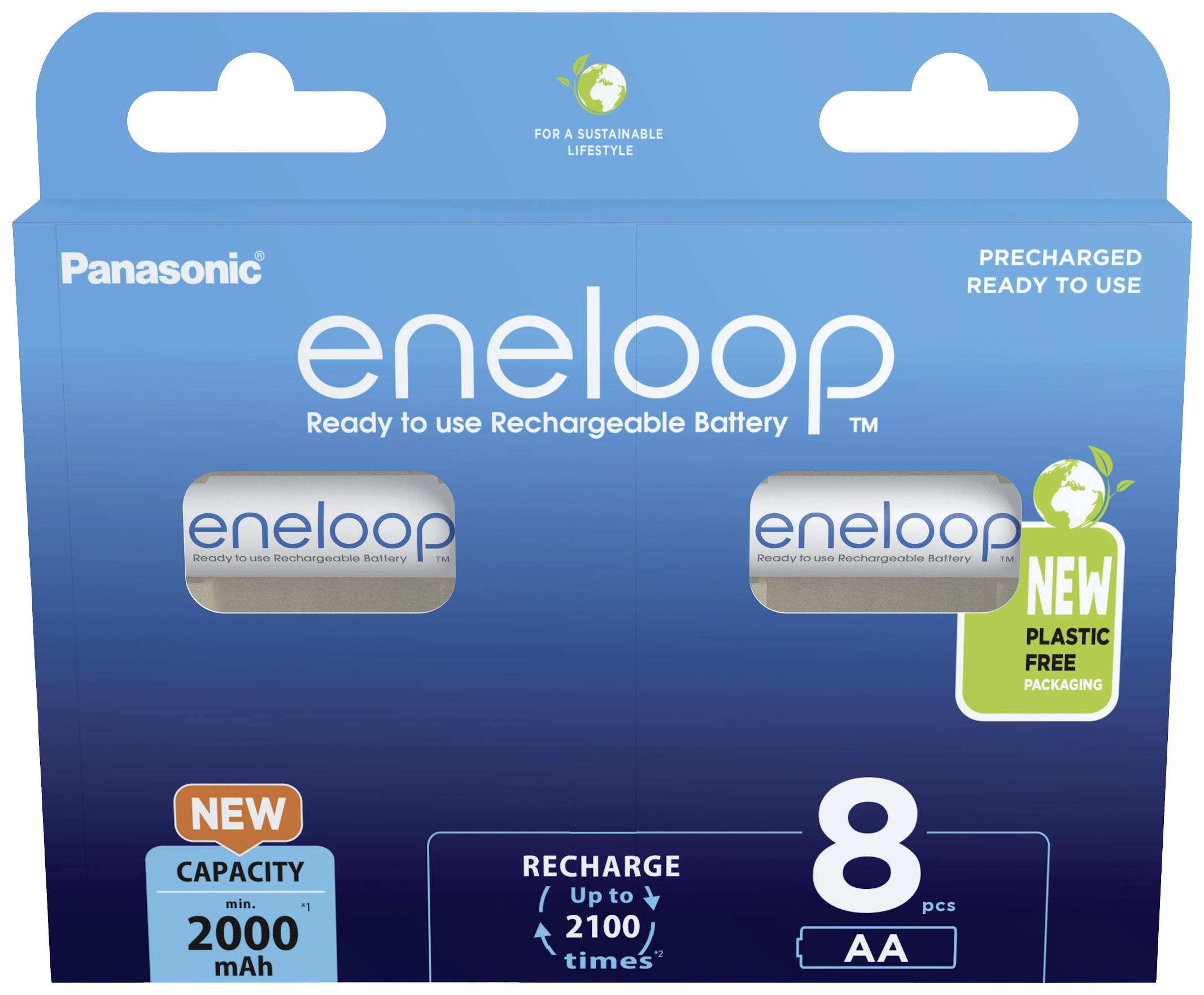 Акумулятор AA/R06 eneloop eneloop HR06 52332149, NiMH, 2000 мАг, 1,2 В, 8 шт.