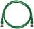 Zielony kabel Ethernet zwinięty w krąg.