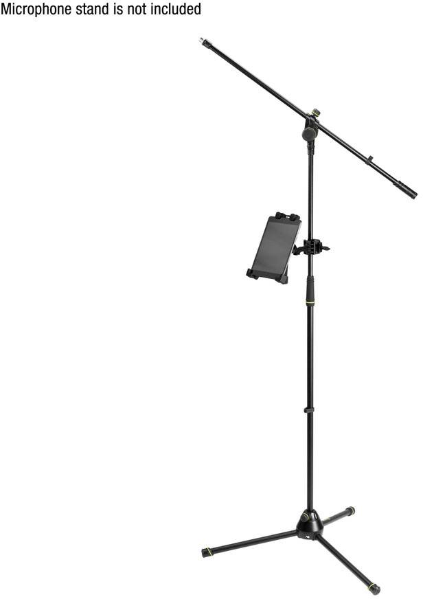 Statyw mikrofonowy z wysuwającym się ramieniem obrotowym i uchwytem na tablet. Uwaga: Mikrofon nie jest dołączony do zestawu.