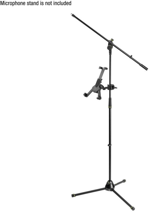 Statyw do mocowania tabletu z regulowanym ramieniem i podstawą. Uwaga: Statyw mikrofonowy nie jest zawarty w zestawie.